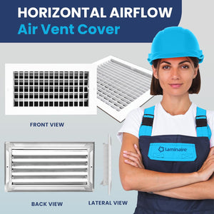 Adjustable Single Deflection Aluminum HVAC Vent Cover