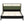 King Size Bed Frame with Black Frame and Green Upholstered Headboard