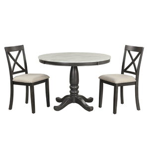 5 Pieces Dining Table And Chairs Set For 4 Persons, Kitchen Room Solid Wood Table With 4 Chairs