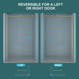 Single Sliding Bypass Shower Door Enclosure With Tempered Glass