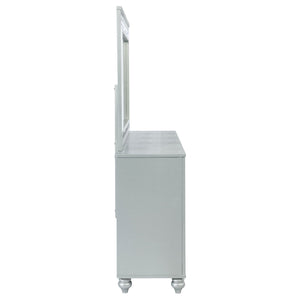 Arabesque - 6 Drawer Dresser With Mirror - Silver