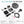 Concealed Shower System 2 Function Set With Control Valve - Matte Black
