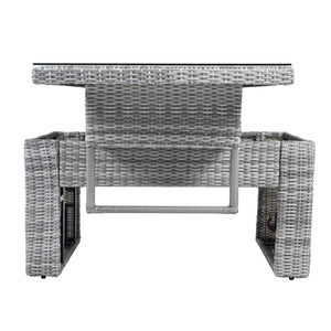Outdoor Furniture Set Patio Rattan with Recliners and Tables