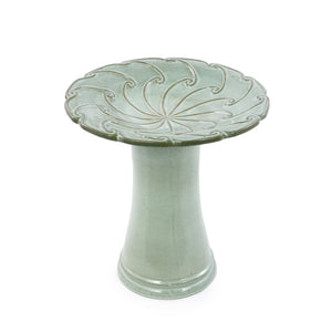 Handmade Glazed Ceramic Bird Bath