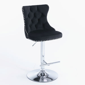 Swivel Adjustable Height Barstools Set of 2