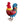 Wrought-Iron Rooster Garden Statue