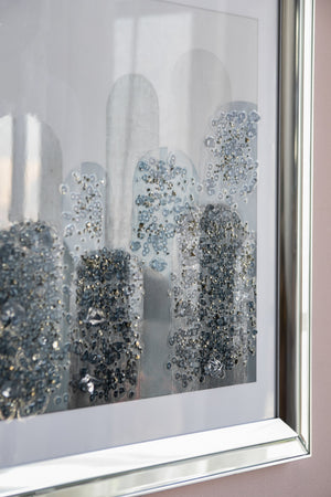 S/2 23.6x23.6' Kaiden Crystal Mirror Framed Wall Art