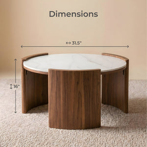 Modern Round Sintered Stone Coffee Table