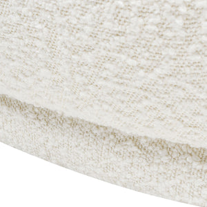 Aire - RAF Modern Rounded Chaise Lounge - Ivory White