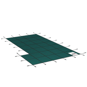 Inground Pool Safety Cover, 22 ft x 42 ft Rectangular Winter Pool Cover with Right Step