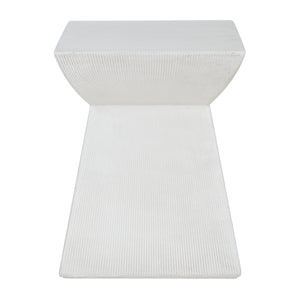 Antique-Textured Magnesium Oxide Outdoor Side Table