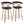 Gardenia - Mid Century Modern Fixed Height Counter Stool With Swivel (Set of 2)