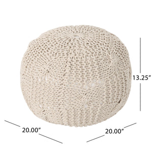 Bordeaux - Knitted Round Pouf