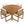 5 Piece Outdoor Patio Dining Set With 4 Armchairs And Table - Beige