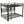 Queen Over Queen Bunk Bed With Storage Cabinets And LED Sturdy Frame, 6 Storage Units, Adjustable LED Lights - Black
