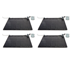 Intex Solar Mat Above Ground Swimming Pool Water Heater, Black (4 Pack)