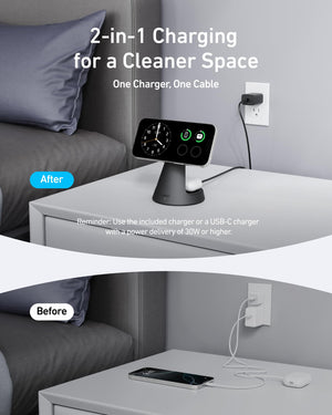 Anker MagGo Wireless Charger (2-in-1, Dock Stand) with USB-C Cable BOA - TRAPSKI