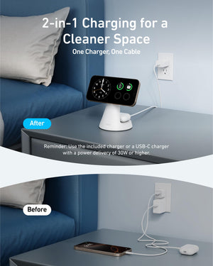 Anker MagGo Wireless Charger (2-in-1, Dock Stand) with USB-C Cable BOA - TRAPSKI