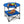 2-Tier Portable Picnic Table with Carrying Bag and 4 Cup Holders-Blue