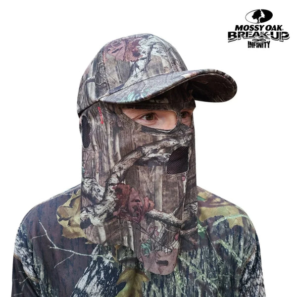 2-in-1 FRONT Face Mask and Camo Hat for Duck Hunting