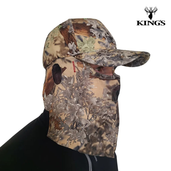 2-in-1 FRONT Face Mask and Camo Hat (Fitted and OSFM)