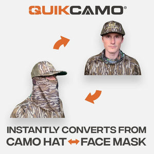 2-in-1 FRONT Face Mask and Camo Hat (Fitted and OSFM) - TRAPSKI