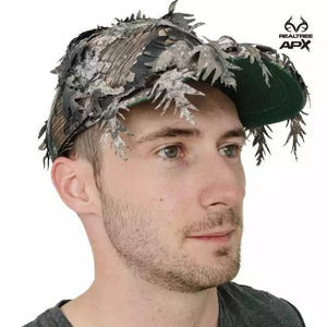 2-in-1 FRONT Leafy Face Mask and Camo Hat (Adj, OSFM) - TRAPSKI