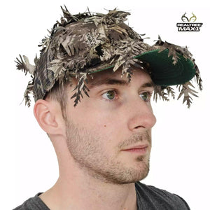 2-in-1 FRONT Leafy Face Mask and Camo Hat (Adj, OSFM) - TRAPSKI