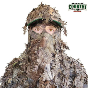 2-in-1 FRONT Leafy Face Mask and Camo Hat (Adj, OSFM) - TRAPSKI