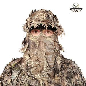 2-in-1 FRONT Leafy Face Mask and Camo Hat (Adj, OSFM) - TRAPSKI