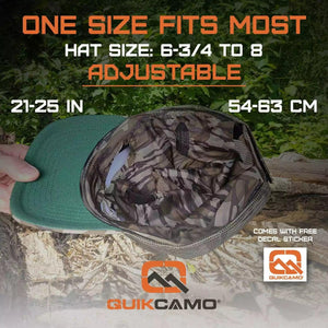 2-in-1 FRONT Leafy Face Mask and Camo Hat (Adj, OSFM) - TRAPSKI