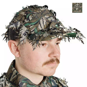 2-in-1 FRONT Leafy Face Mask and Camo Hat (Adj, OSFM) - TRAPSKI