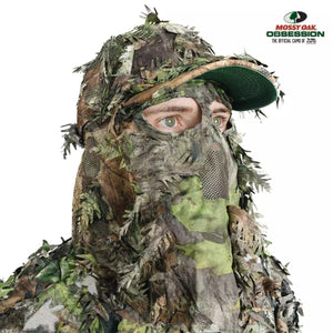 2-in-1 FRONT Leafy Face Mask and Camo Hat (Adj, OSFM) - TRAPSKI
