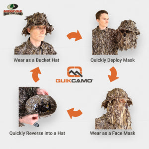 2-in-1 Leafy Face Mask and Bucket Hat (Adjustable, OSFM) - TRAPSKI
