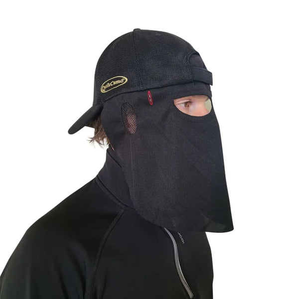 2-in-1 REAR Face Mask and Camo Hat (Fitted)