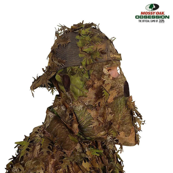 2-in-1 REAR Leafy Face Mask and Camo Hat (Fitted)