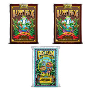 Foxfarm (2)FX14047+FX14000 Happy Frog Organic Mix & Ocean Forest Plant Soil Mix