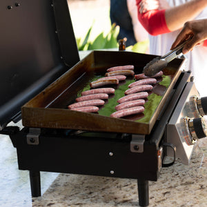 Razor Griddle GGT2131M 25 Inch Portable 2 Burner LP Propane Gas Grill, Steel - TRAPSKI