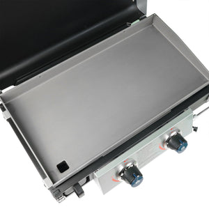 Razor Griddle GGT2131M 25 Inch Portable 2 Burner LP Propane Gas Grill, Steel - TRAPSKI