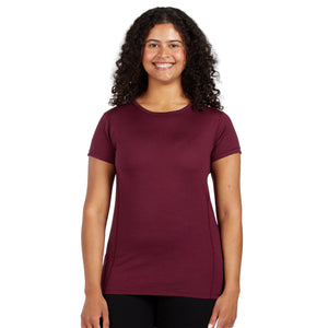 Lightweight Women's T-Shirt Crew Top - 100% Merino Wool
