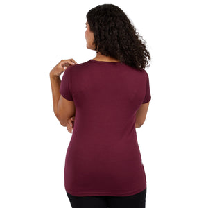 Lightweight Women's T-Shirt Crew Top - 100% Merino Wool