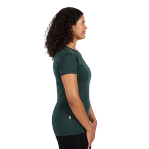 Lightweight Women's T-Shirt Crew Top - 100% Merino Wool