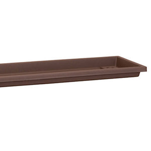 HC Companies Farmhouse Venetian 18 Inch Flower Box Saucer, Chocolate (2 Pack) - TRAPSKI