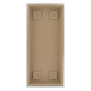 HC Companies Farmhouse Venetian 30In Rectangular Flower Box Saucer, Sand, 2 Ct