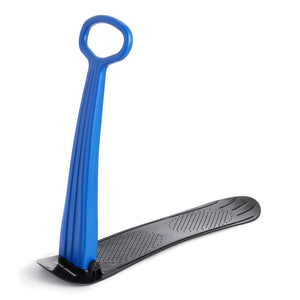 Slippery Racer Kids Foldable Outdoor Winter Ski Scooter Snow Sled, Blue (3 Pack) - TRAPSKI