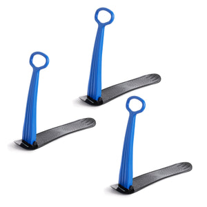 Slippery Racer Kids Foldable Outdoor Winter Ski Scooter Snow Sled, Blue (3 Pack) - TRAPSKI