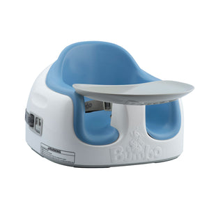 Bumbo Baby Toddler Adjustable 3-in-1 Booster Seat/High Chair & Tray, Powder Blue