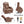 Brown PU Infinite Position Power Lift Recliner Chair