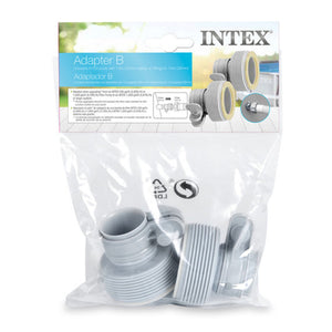 Intex 29061E Type B Intex Pool Clamp on Fittings Converter Pool Accessory, Gray