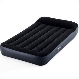 Intex Dura Pillow Rest Classic Blow Up Mattress Air Bed with Built In Pump, Twin - TRAPSKI